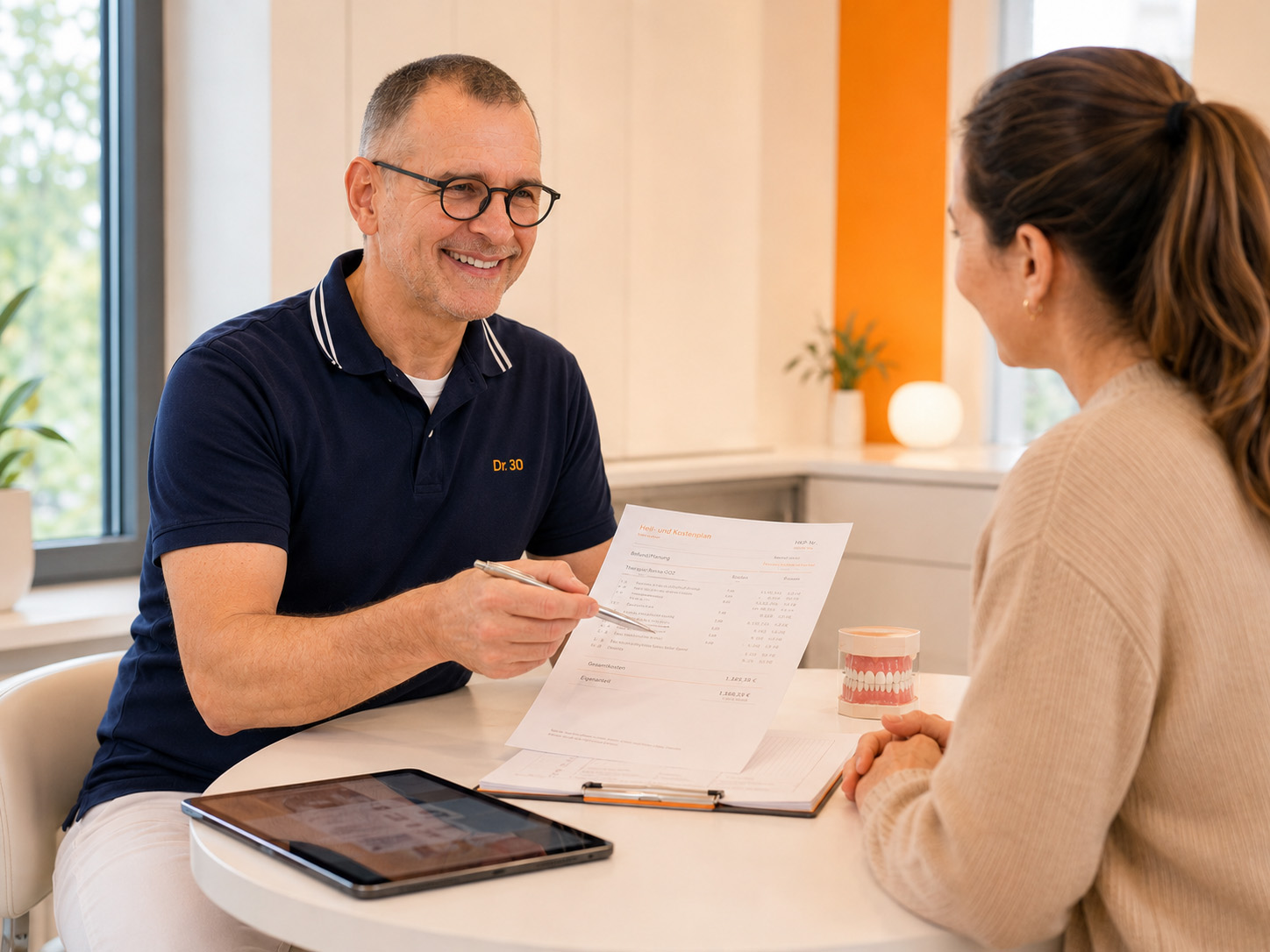 Zahnarztbesprechung im modernen Büro