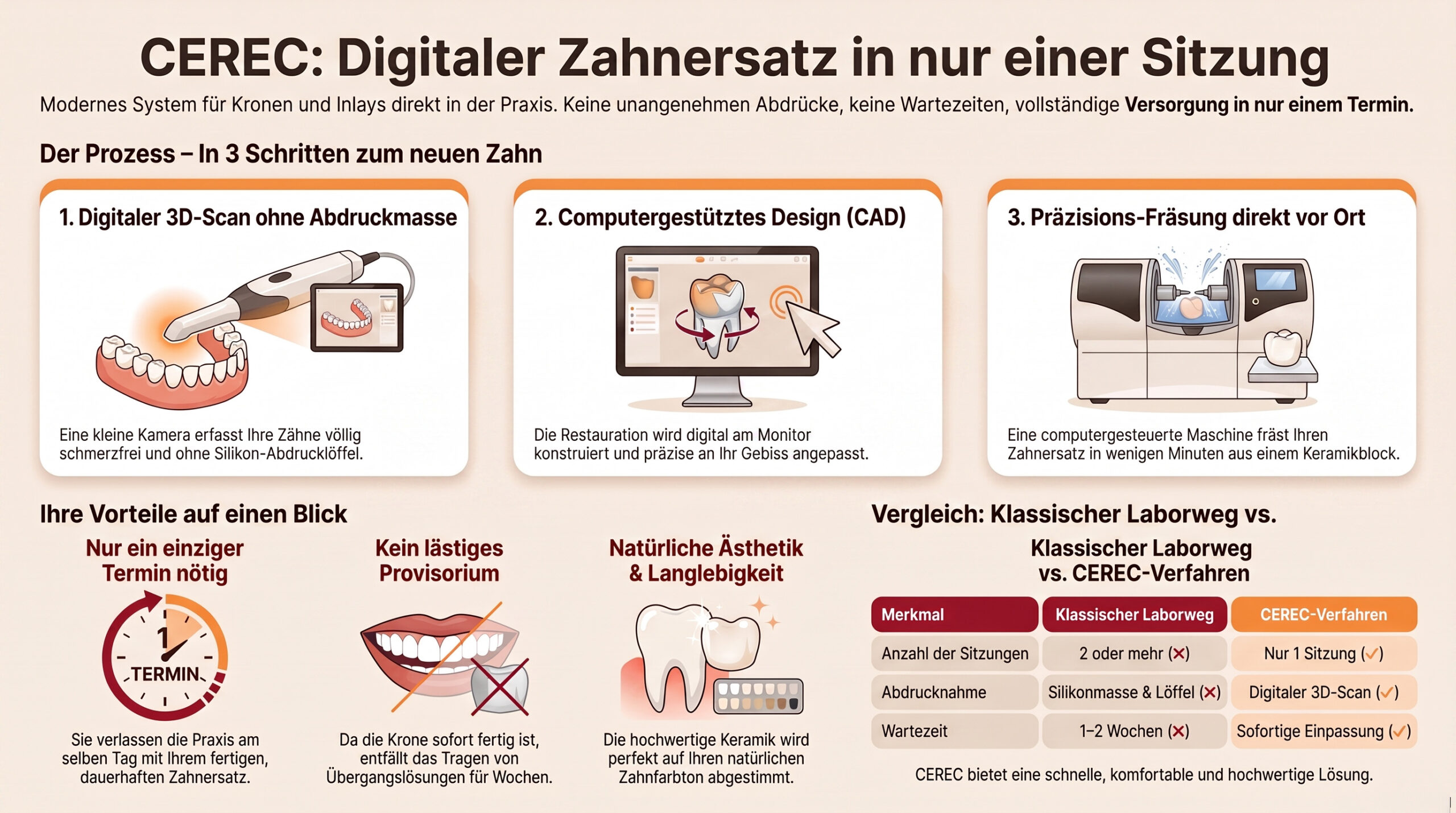 CEREC einfach erklärt: Wie digitaler Zahnersatz in einer Sitzung entsteht